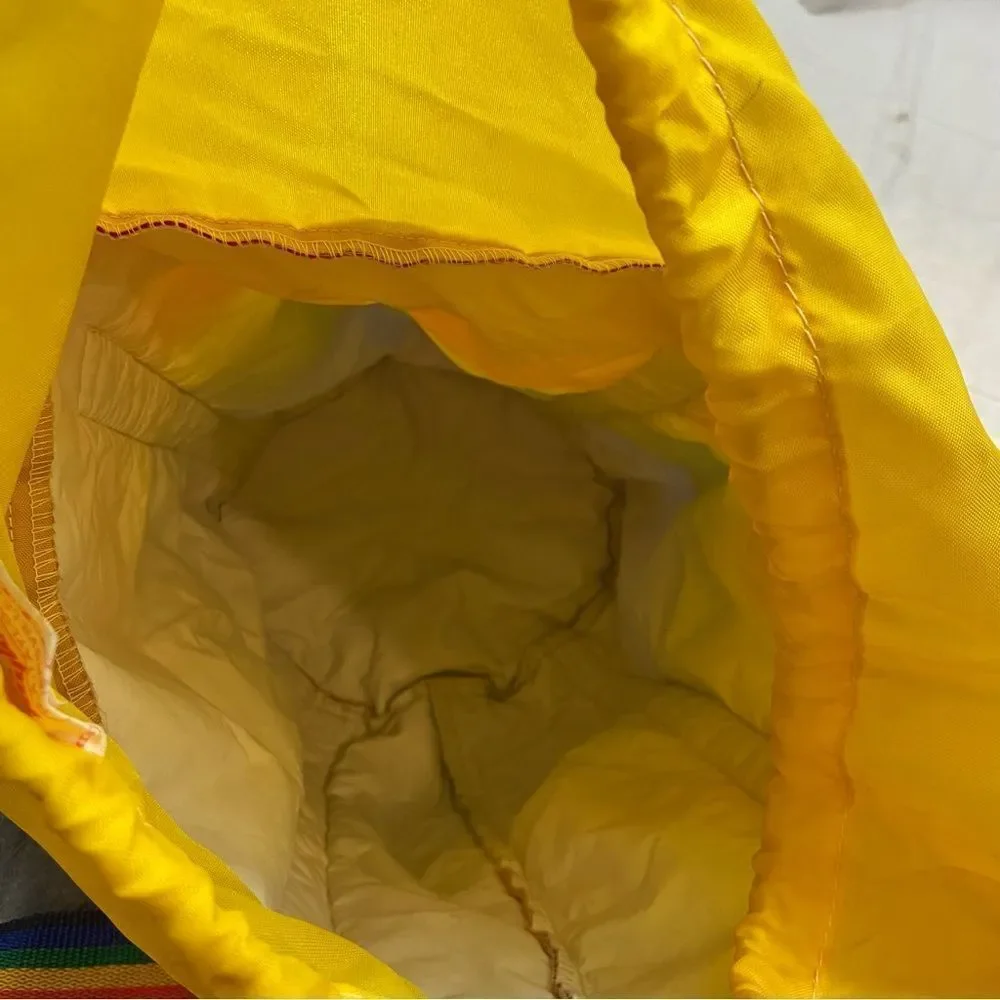 Rare Vintage Taylor Made‎ Brand Rainbow Drawstring Bucket Tote Bag